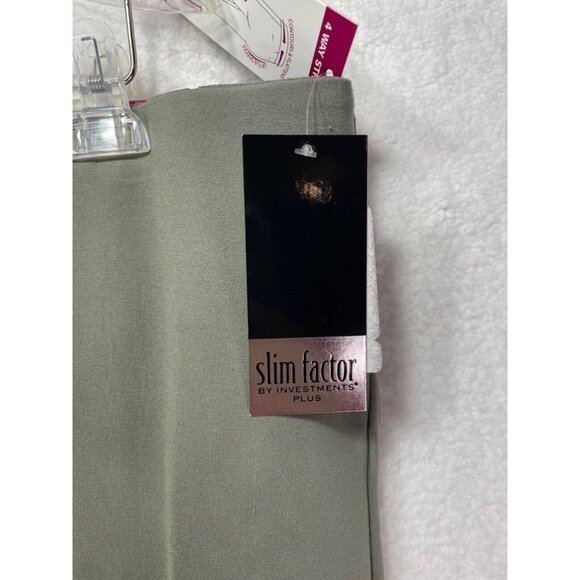 Slim Factor by Investments Woman 3X Ankle Pant Elastic Waist Green NWT - Picture 9 of 14